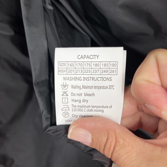 IGYWQ Mens Black Winter Down Jacket Ski Winter Warm Lightweight Packable Size XL - Picture 8 of 16